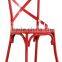 Hot sale iron steel outdoor garden or restaurant metal dining coffee chair T series