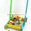 Multi colour Wooden baby walker with blocks