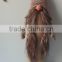 Large lift-size brown color 70 cm tall elves plush toy with top hat and long beard