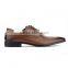 Brown genuine soft comfortable calf leather custom made Italian style men business dress shoes