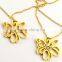 Luckly flower for mothers day magnetic necklace full gold pendant