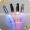 led glowing pen , led ballpen with light , promotional led flashing pen