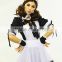 Black And White Latex Sexy Maid Costume Pattern