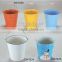 Colorful Metal Containers painted tin buckets decorative pots