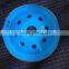 4" PCD cup wheel for epoxy coatings, paint, and mastic