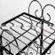Garbagemall Wrought Iron Flower Basket Hanging Multilayer Landing Flower Shelf Living Room Balcony Plant Stands