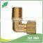 90 Degree Elbow Tube OD x NPTF Male Brass Compression Fitting