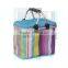 Durable Strip Fabric Insulated Thermal Food Carry Bag, Hot Cool Lunch Meal Packing Carry Bag with Zipper