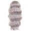 synthetic Latest product loose deep wave lace front silver grey wigs