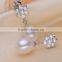 latest design of pearl earrings,fancy pearl inset dangling pearl earrings