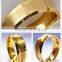 8mm 14k Gold Tungsten Carbide Ring Brushed Center Mens Wedding Band Comfort Fit