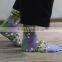 2015 Newest fashion printed picture cotton man sock football sock