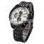 CURREN Black Steel Analog Date Display White Dial Quartz Sport Cool Mens Casual Watch