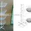 4 Tier Floor Metal Round Rotating Display Rack with Sign Holder & Prong Base Hot