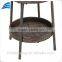 Outdoor patio PE rattan wicker ice bucket cooler with tray&stand