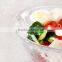 Apple Design Set 5 Engraving Large Cleat Decorative Glass Salad Bowls