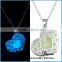 New fashion glowing crystal heart necklace for sale