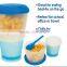Two in One Take It To Go Container Milk Cereal Snack Healthy Eat Meal Box