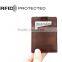 TIANHOOO Slim Card Sleeve Top Quality Italian Leather Ultra Thin Card Holder Minimalist Front Pocket Wallet for Men