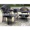 outdoor garden aluminum casting BBQ dining set furniture