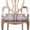 Classic Elegant Chinoiseries Painted English Style Solid Wood Dining Armchair with Beautiful Floral Fabric BF12-05274d