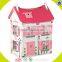 Wholesale fashion new large wooden dollhouse toy colorful kids wooden dollhouse high quality play wooden dollhouse W06A050