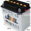 Lead Acid Dry Charged 12v 7ah Motorcycle Battery With 12N7-4B