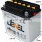 Lead Acid Dry Charged 12v 7ah Motorcycle Battery With 12N7-4B