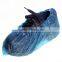Non woven disposable PE shoe cover with machine made,disposable clear transparent blue pe shoe cover