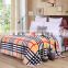 2016 hot selling printed striped plaid flannel fleece throw blanket made in china