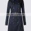 OEM Women Winter Long Sleeve Pure Cotton Belted Long Brown Trench Coat with Stormwear