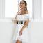 New Fashion Ladies Off Shoulder Lace Dress White