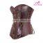 Overbust Corset Shapewear Waist Trimmer Corset Slim Women Brown Color