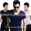 Cheap Plain Printing Pure Color Cotton Men V-neck T-shirt Wholesale China