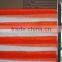 Orange and whtie striped fabric,100% cotton single jersey