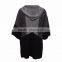 Women's color block knitted garment with loose turtle neck and half sleeves