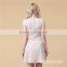 100% cotton loose fashion designer korean fashion A line lace evening dress