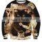 Fashion Design Sublimated Sweatshirt 3D Print Crewneck Sweatshirt Custom Printed Animal Printed Jumpers Full Sublimation Hoodie