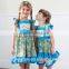 Girls Pinafore Dress Flower Printed Dress With Shorts