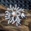 Gold-plated natural pearl snowflakes antlers shawl brooch buckle