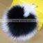 Myfur Hot Sale Pink Cute Heart Pattern Real Soft Fox Fur Key Ring Bag Charm