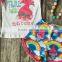 baby Girls Summer clothes girls children troll hair don;t care outfits kids rainbow shorts outfits with accessories