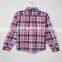 Hotest spring cotton men shirts design concise large plaid long sleeve shirts for OEM