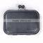 Iron Based Alloy Kiss Clasp Purse Frame Ball Gunmetal Rectangle 15.5cm(6 1/8") x 13.3cm(5 2/8"), 1 Piece