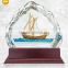 High quality custom design boat shape crystal trophies, crystal award made in china