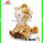 Custom mini plush stuffed giraffe keychain cute brown plush giraffe keychain