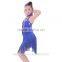 Professional Girls Kids Latin Dance Wear Children Fringed Latin Salsa Performance Dresses