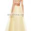 latest gown designs long prom ball tulle evening dress sexy strapless wedding bridal gown