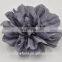 4Inch Satin Ruffled Chiffon Flower DIY Crafting Without Hair Clip Felt Back