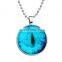 Round Glow in the Dark Necklace Creative Profound Blue Eye Fairy Magical Pendant Women